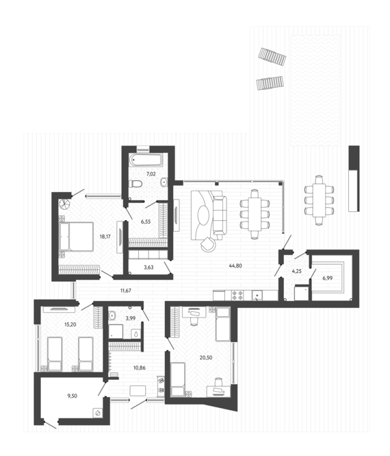Коттедж 67 196,37 м2 от застройщика ГК ТОЧНО