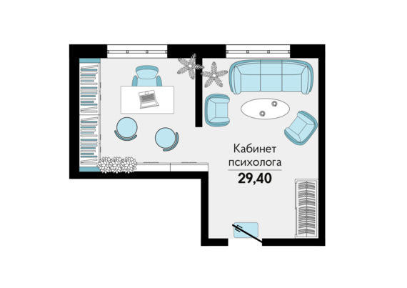 Офисное помещение 27 (пом. 115)   м2 от застройщика ГК ТОЧНО