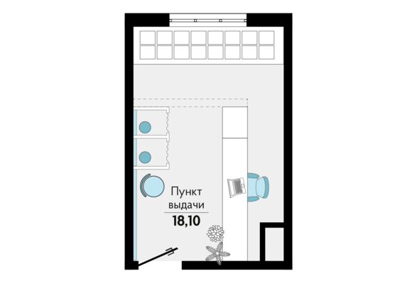 Офисное помещение 35   м2 от застройщика ГК ТОЧНО