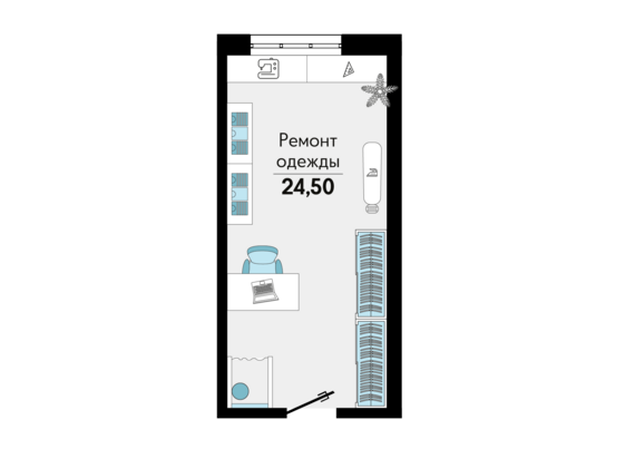 Офисное помещение 19 (пом.	42)   м2 от застройщика ГК ТОЧНО