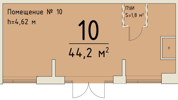 Офисное помещение 10   м2 от застройщика ГК ТОЧНО