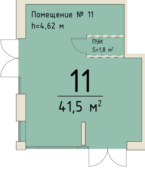 Офисное помещение 11   м2 от застройщика ГК ТОЧНО
