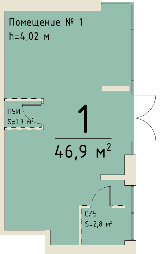 Офисное помещение 001   м2 от застройщика ГК ТОЧНО