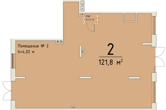 Офисное помещение 002   м2 от застройщика ГК ТОЧНО