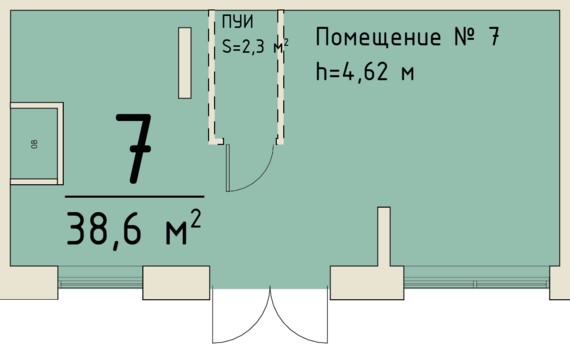 Офисное помещение 07   м2 от застройщика ГК ТОЧНО