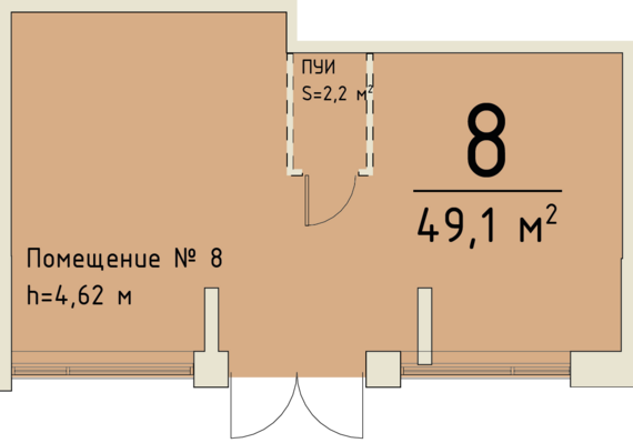 Офисное помещение 08   м2 от застройщика ГК ТОЧНО
