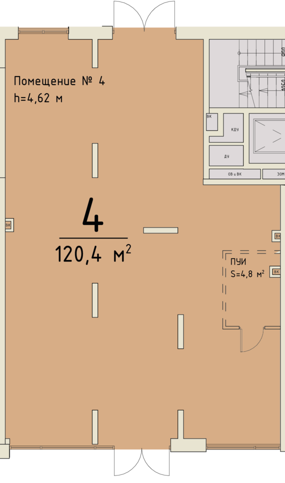 Офисное помещение 004   м2 от застройщика ГК ТОЧНО